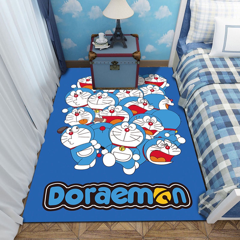 Tấm thảm lót sàn trang trí hình doraemon đáng yêu Bz8