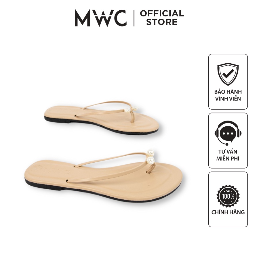 Dép MWC 8094 - Dép Nữ Quai Kẹp Đính Hạt Dễ Thương