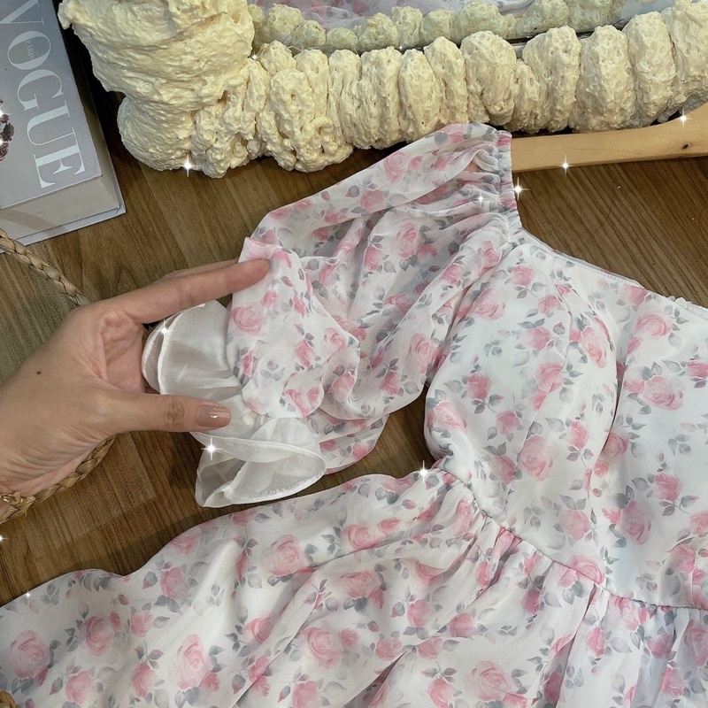 ĐẦM BABYDOLL HOA TAY BỒNG
