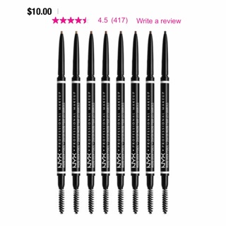 Chì kẻ mày Nyx Micro Brow Pencil các màu Chocolate, Espresso, Brunette, Auburn, Taupe