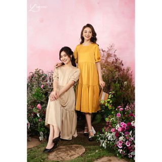 Váy lụa nhung cao cấp đầm bigsize dáng dài nhẹ nhàng nữ tính Mochi Dress