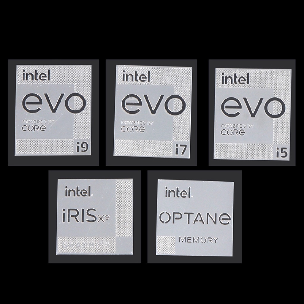 Sticker Kim Loại Dán Trang Trí Máy Tính Intel EVO CORE i9 i7 i5 i3 Thế Hệ 11