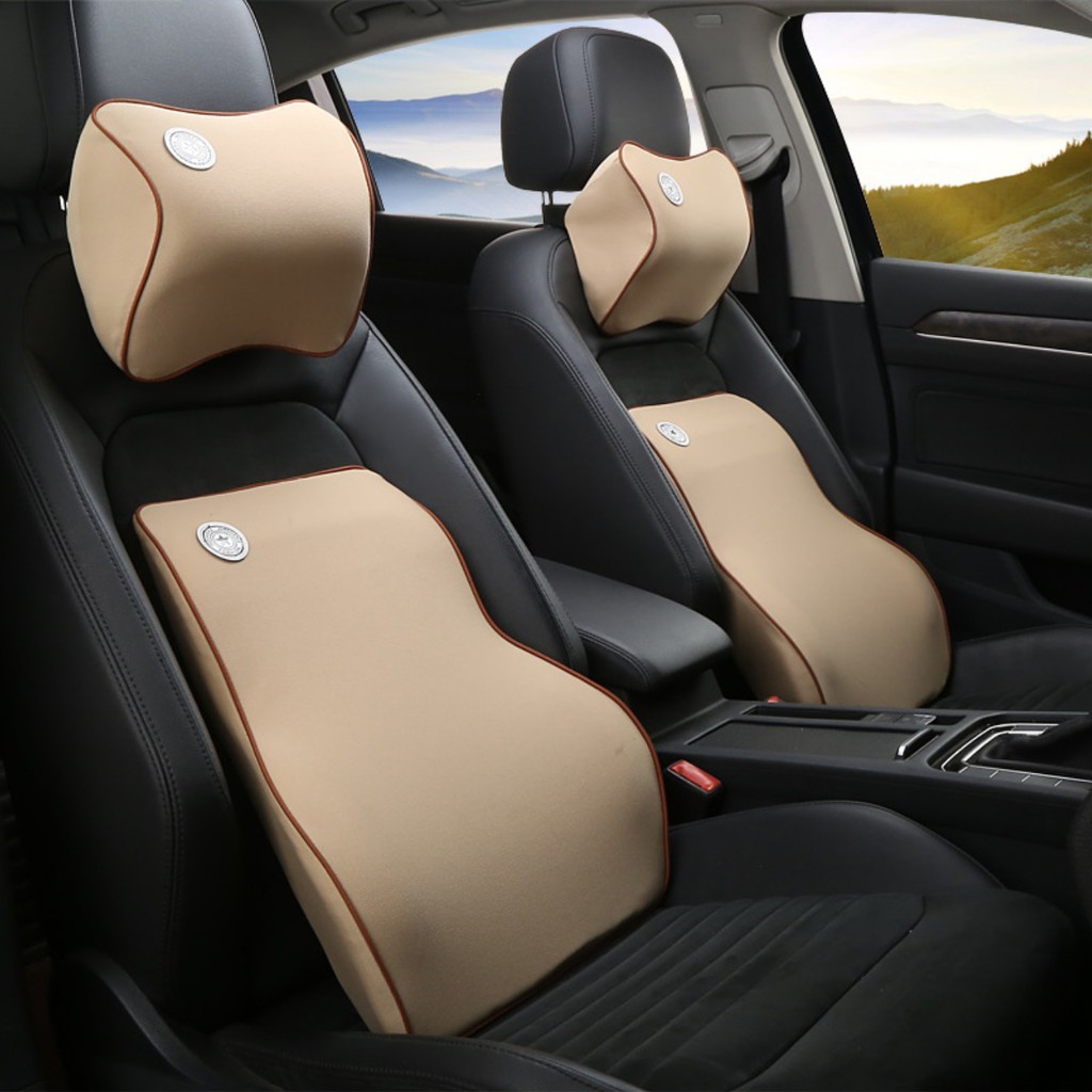 Gối Tựa Lưng - Gối Tựa Đầu Ô Tô - Gối Tựa Cổ Ô Tô -  Chất Liệu Cao Su Non Bọc Nỉ Cao Cấp | BigBuy360 - bigbuy360.vn