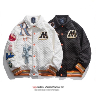 Áo Khoác Bóng Chày Dáng Rộng Phong Cách Waffle Thời Trang Xuân Thu Mới Cho Nam varsity jacket áo varsity jacket varsity jacket nam varsity jacket nam varsity jacket 2hand áo varsity jacket nam varsity jacket bomber