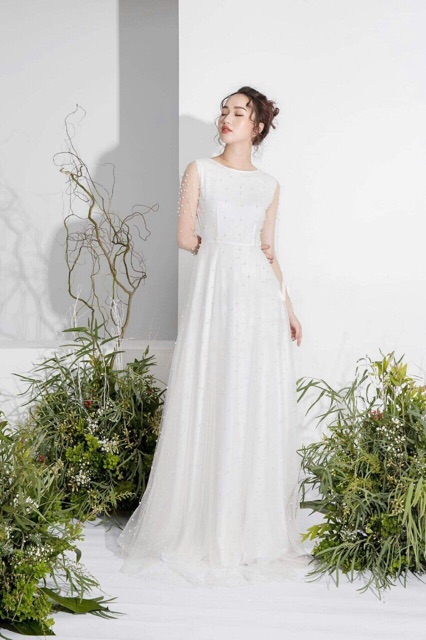 Đầm maxi hội tay dài đính chuỗi về lại sll - kèm ảnh thật thêm size Xl | BigBuy360 - bigbuy360.vn