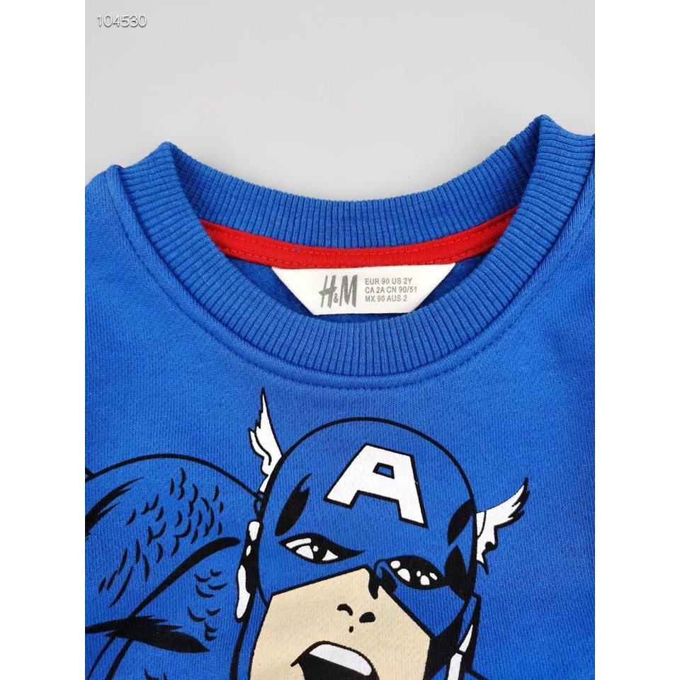 Bộ nỉ bông HM siêu nhân xanh cho bé trai 2-6y