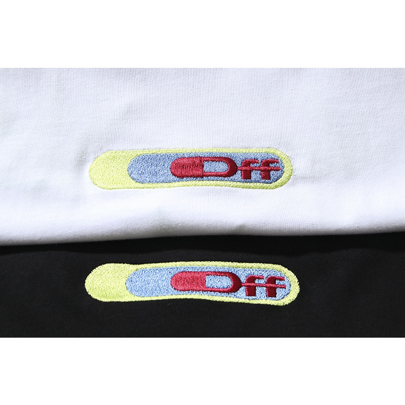 Bán Chạy Nhất O &amp; F Áo Thun Cotton Tay Ngắn In Cỏ Ba Lá Thêu Mũi Tên Kích Thước Lớn Unisex