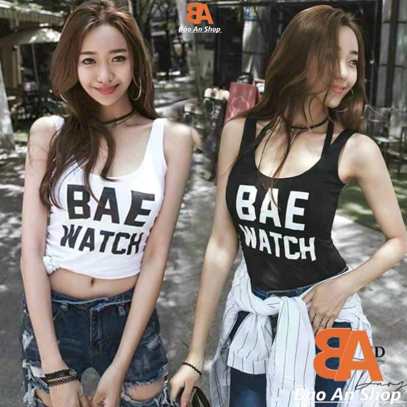 Áo 2 dây bảng to in chữ 4 màu body chất vải thun Borip