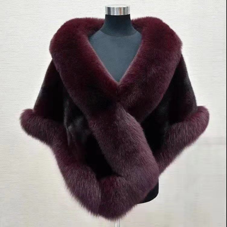 ▧○Áo choàng lông cáo dáng ngắn thời trang thu đông cho nữ | BigBuy360 - bigbuy360.vn