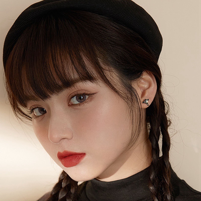 Lxsm Khuyên Tai Bạc Sterling Màu Gradient Hình Thiên Thần Và Quỷ Thời Trang