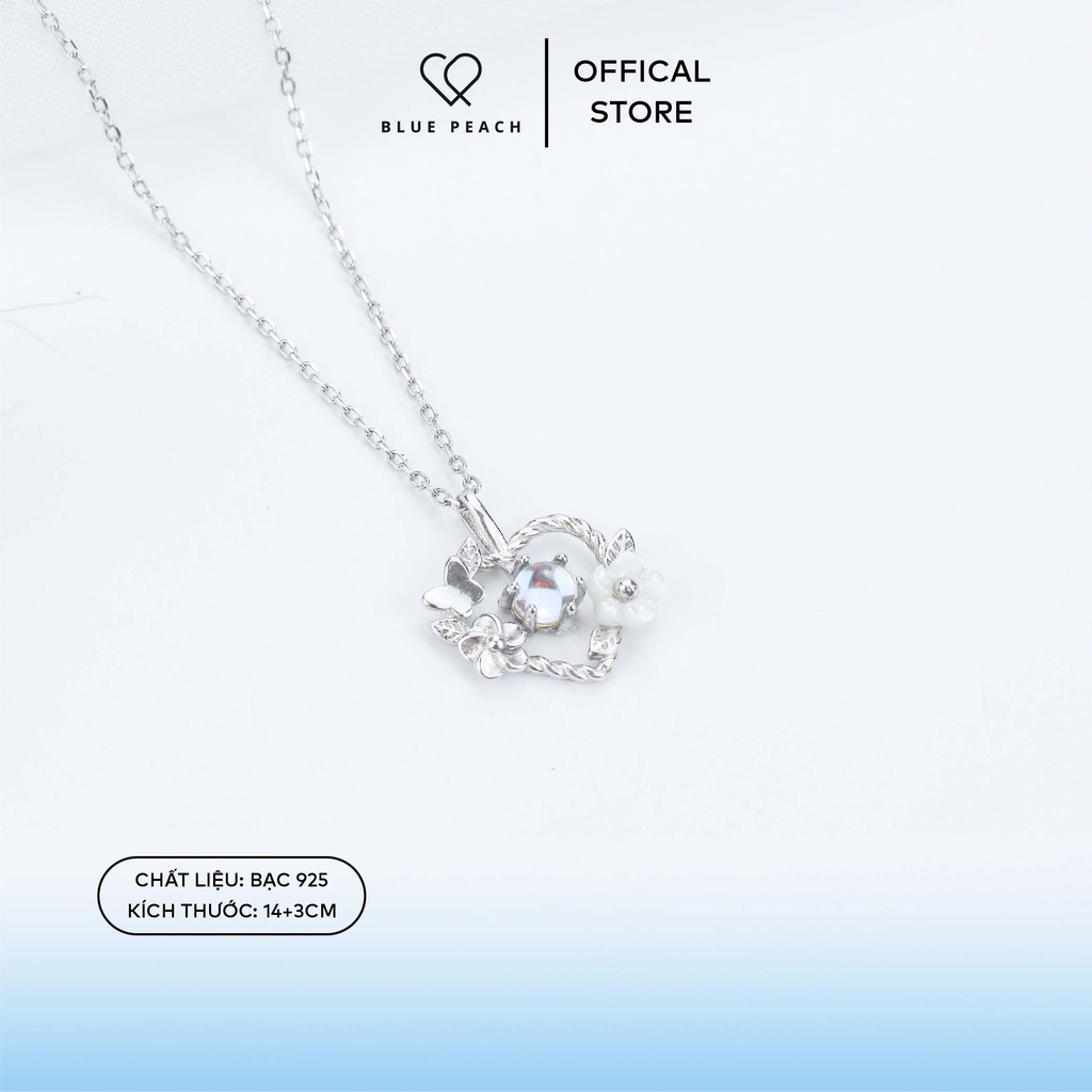 Dây Chuyền Bạc Blue Peach My Heart DC659
