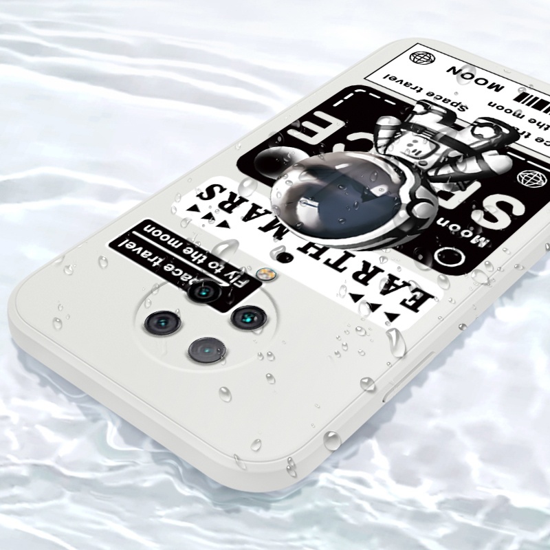 Ốp Lưng Phi Hành Gia Nhiều Mẫu Mã Cho Điện Thoại Xiaomi Redmi 9T K30 K40 K20 Pro Pocophone Poco F2 Phone Casing  Silicon Fashion Camera Lens Protector Full Cover simple Liquid silicone Cases