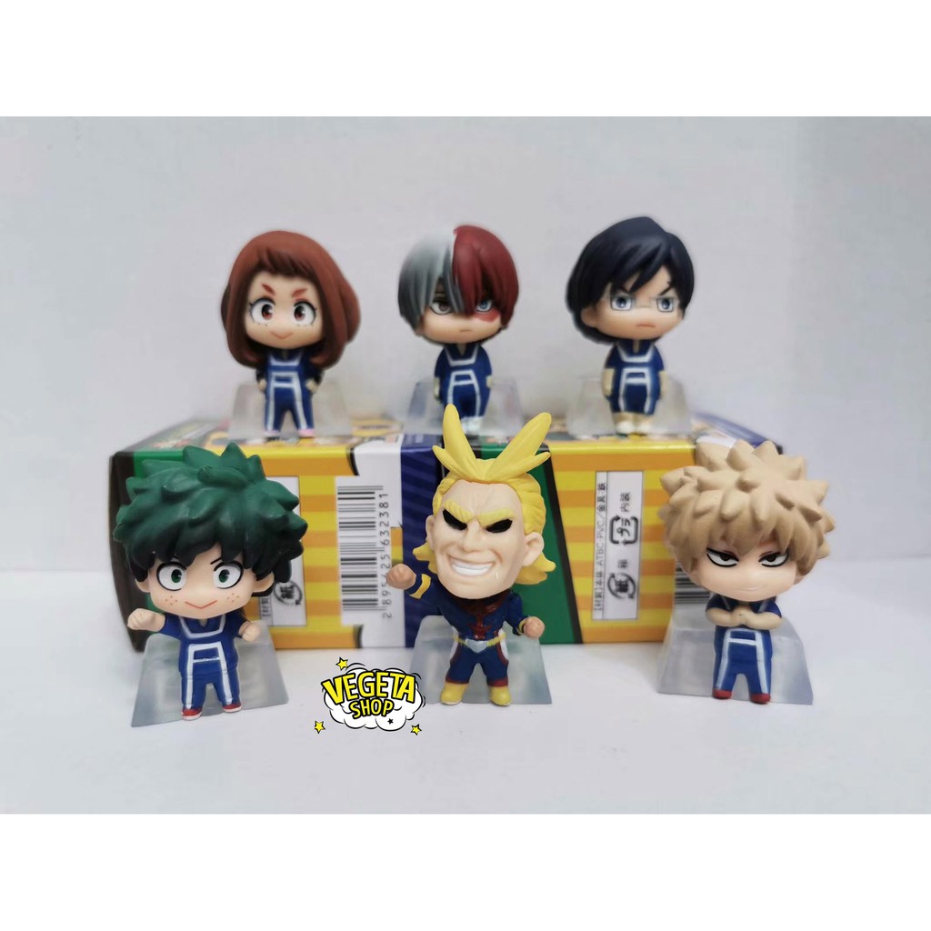 Mô hình My Hero Academia - Trọn bộ 6 mô hình học viện siêu anh hùng - Movic - Cao 4~5cm - Full box