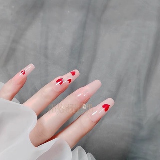 Sticker dán móng hình tim lấp lánh