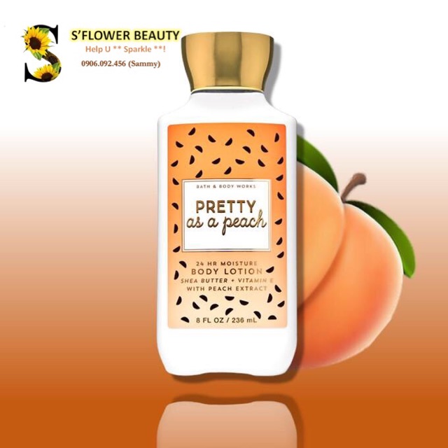 Sữa Dưỡng Thể Toàn Thân Bath & Body Works Lotion - Pretty As A Peach | Pink Watermelon | Sun-Washed Citrus | Raspberry | BigBuy360 - bigbuy360.vn