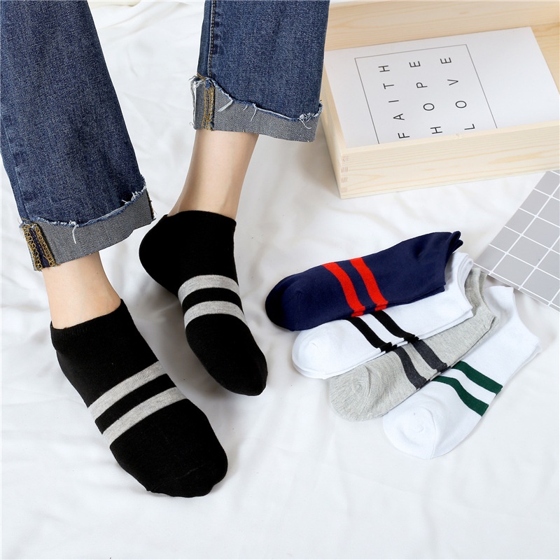 Tất vớ lười nam cổ ngắn thể thao công sở chống trượt tuột gót hôi chân hàn quốc cao cấp