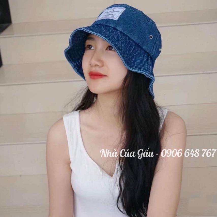 Mũ bucket jean mềm rũ quá xá đẹp luôn