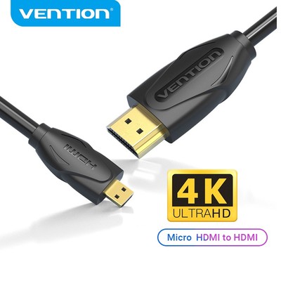 Cáp HDMI Vention 1080P Chuyển Đổi Micro HDMI Sang HDMI 3D 4K Cho HDTV PC