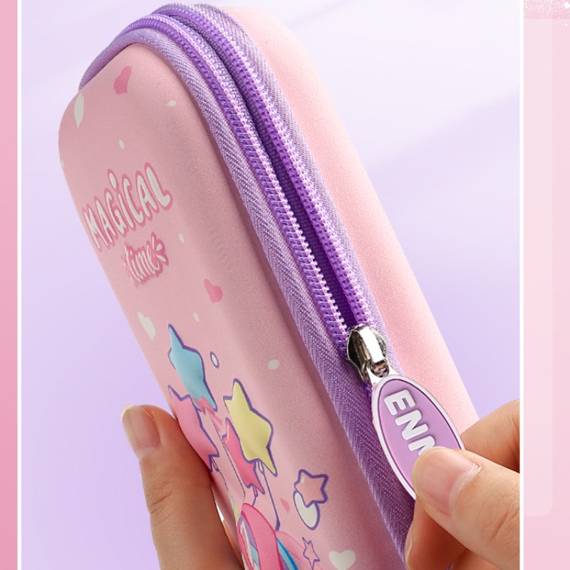 Túi Đựng Bút Hai Lớp eva Họa Tiết Hoạt Hình 3D Cho Học Sinh Ốp