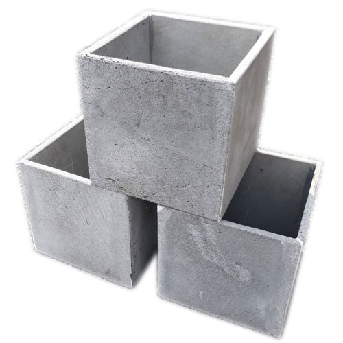 Combo 4 chậu trồng cây hình vuông 20cm đá ong xám tự nhiên trồng cây cảnh đẹp