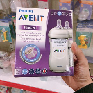 Lẻ/Bộ bình sữa Avent Natural 260ml