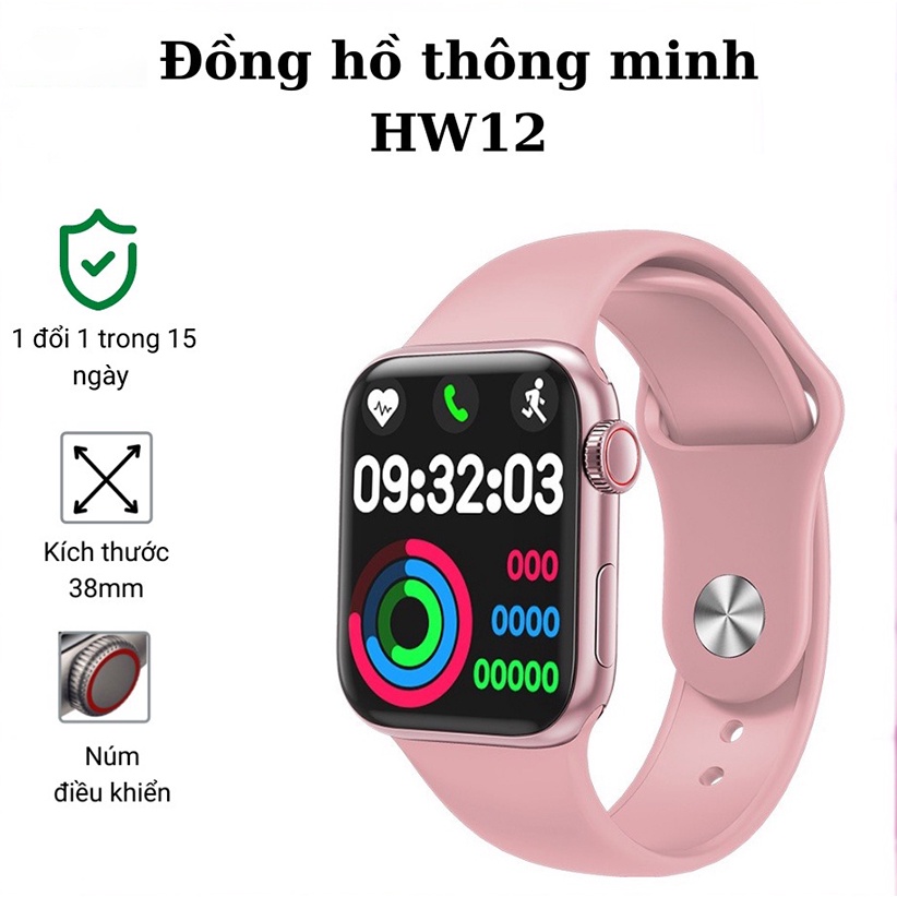 Smart Watch HW12 Size 38 / Đồng Hồ Thông Minh HW12 Tiếng Việt - Chống Nước - Nghe Gọi - Đổi Hình Nền - Bảo Hành 6 Tháng