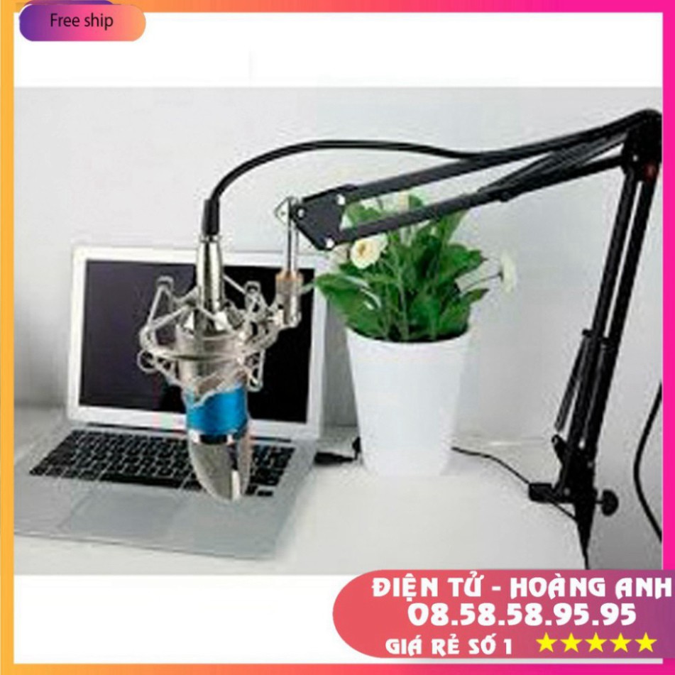 Chân Micro Kẹp Bàn- Thu Âm Livestream + Màng lọc loại 1 rất dày và chắc