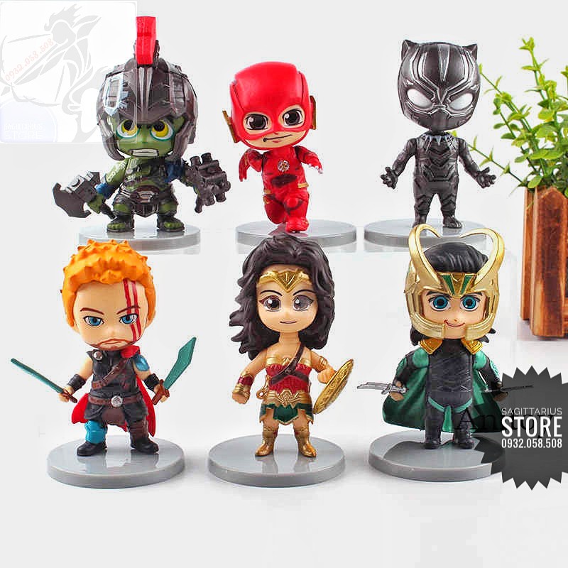 Mô Hình 6 Siêu Anh Hùng Marvel & DC ( Hàng có sẵn )