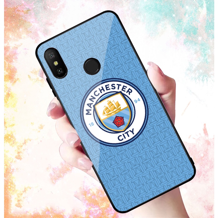 Ốp Lưng XIAOMI NOTE 6 PRO , REDMI 6 PRO, A2 Lite, MI 8, MI 8 SE mặt kính cường lực cao cấp In hình Câu Lạc Bộ Bóng Đá