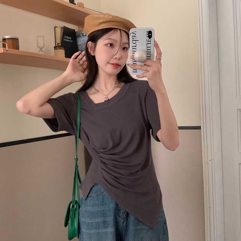 Áo Thun Tay Ngắn Thiết Kế Mới Thời Trang Mùa Hè Dành Cho Nữ