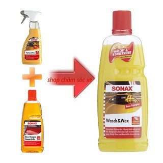 Nước rửa xe sángbóng sơn như mới 2 trong 1 Sonax Wash & Wax 1L - Nhập 100% Đức - DauNhotSaiGon