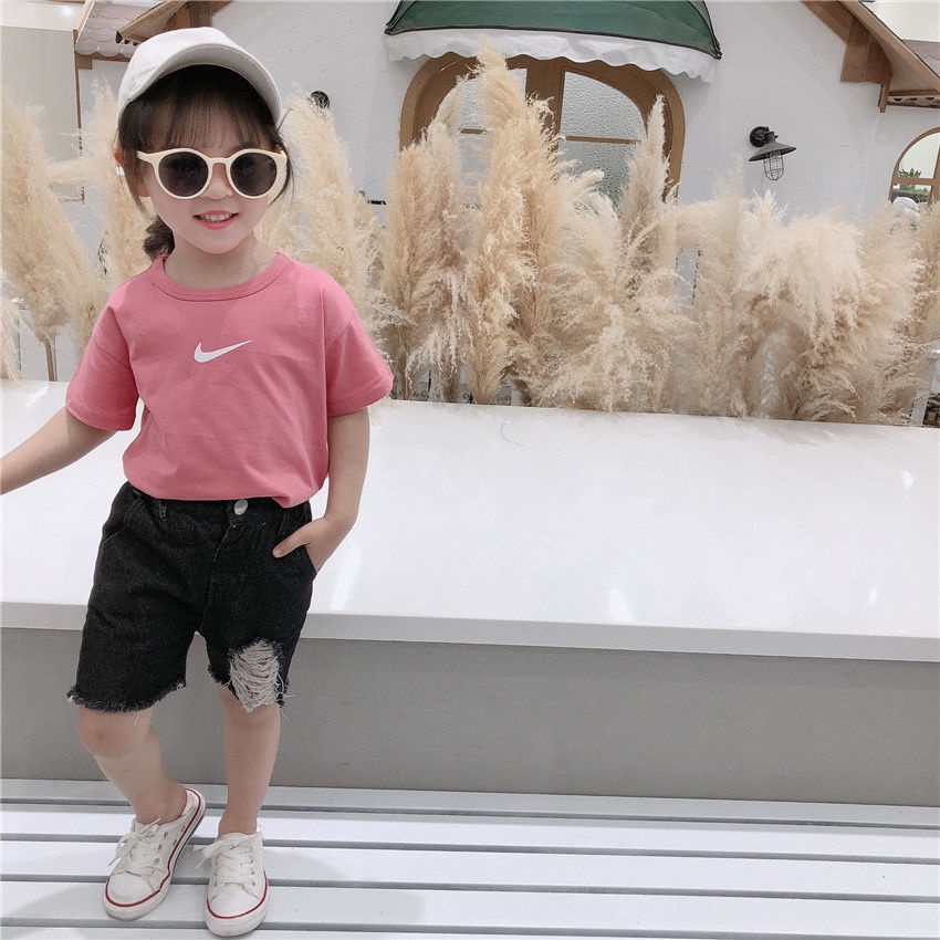 Ins❦ Áo Thun Cotton Mỏng Ngắn Tay Thiết Kế Đơn Giản Thời Trang Mùa Hè Hàn Quốc Mới Cho Trẻ Em