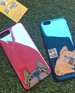 Ốp dẻo xà cừ chó Bull iphone 6 plus / 7 plus / 8 plus