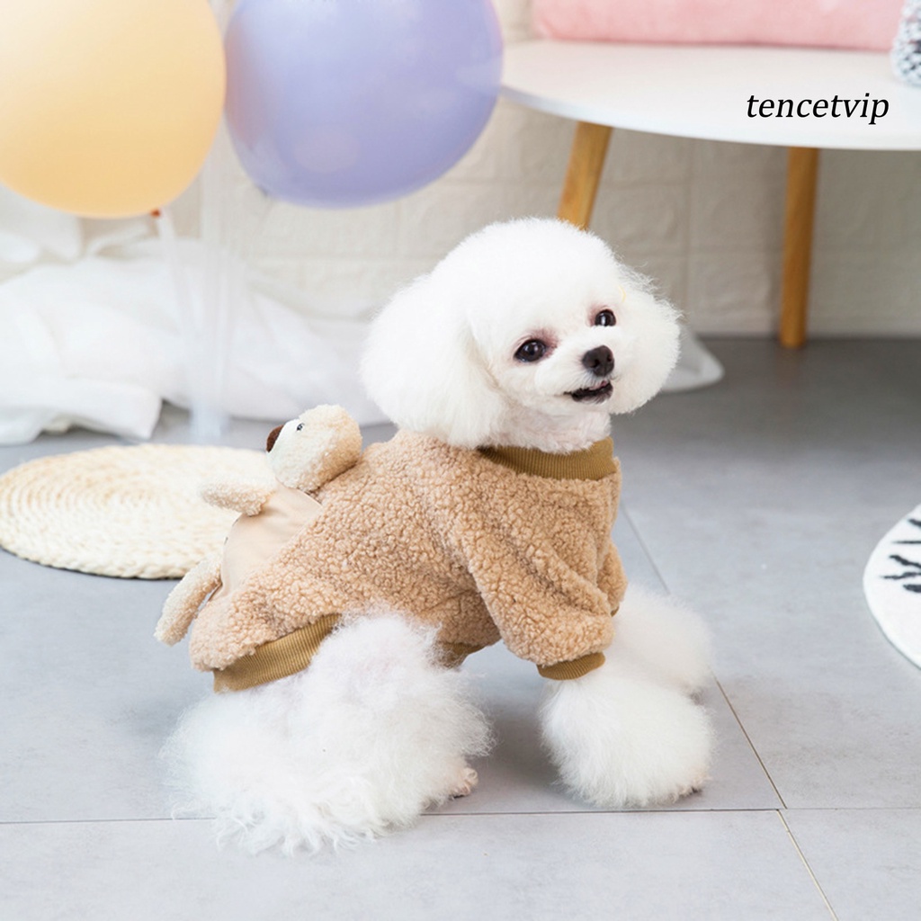 Áo nỉ cổ tròn chất liệu dày dặn giữ ấm thân thiện với làn da cho cún cưng