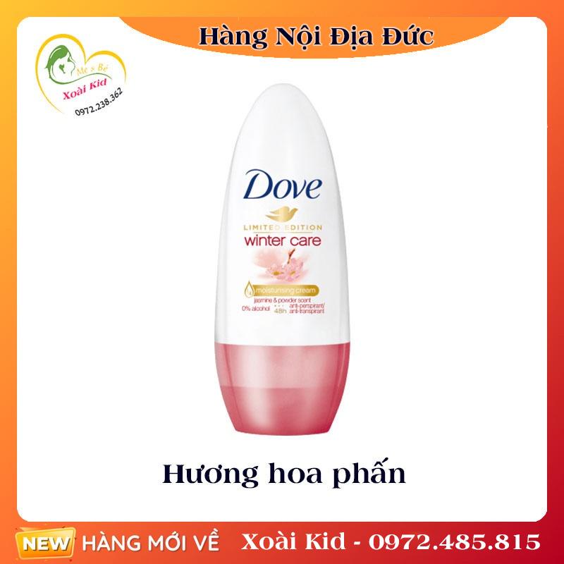 Lăn khử mùi Dove không có ố vàng trên áo,cho vùng nách khô ráo