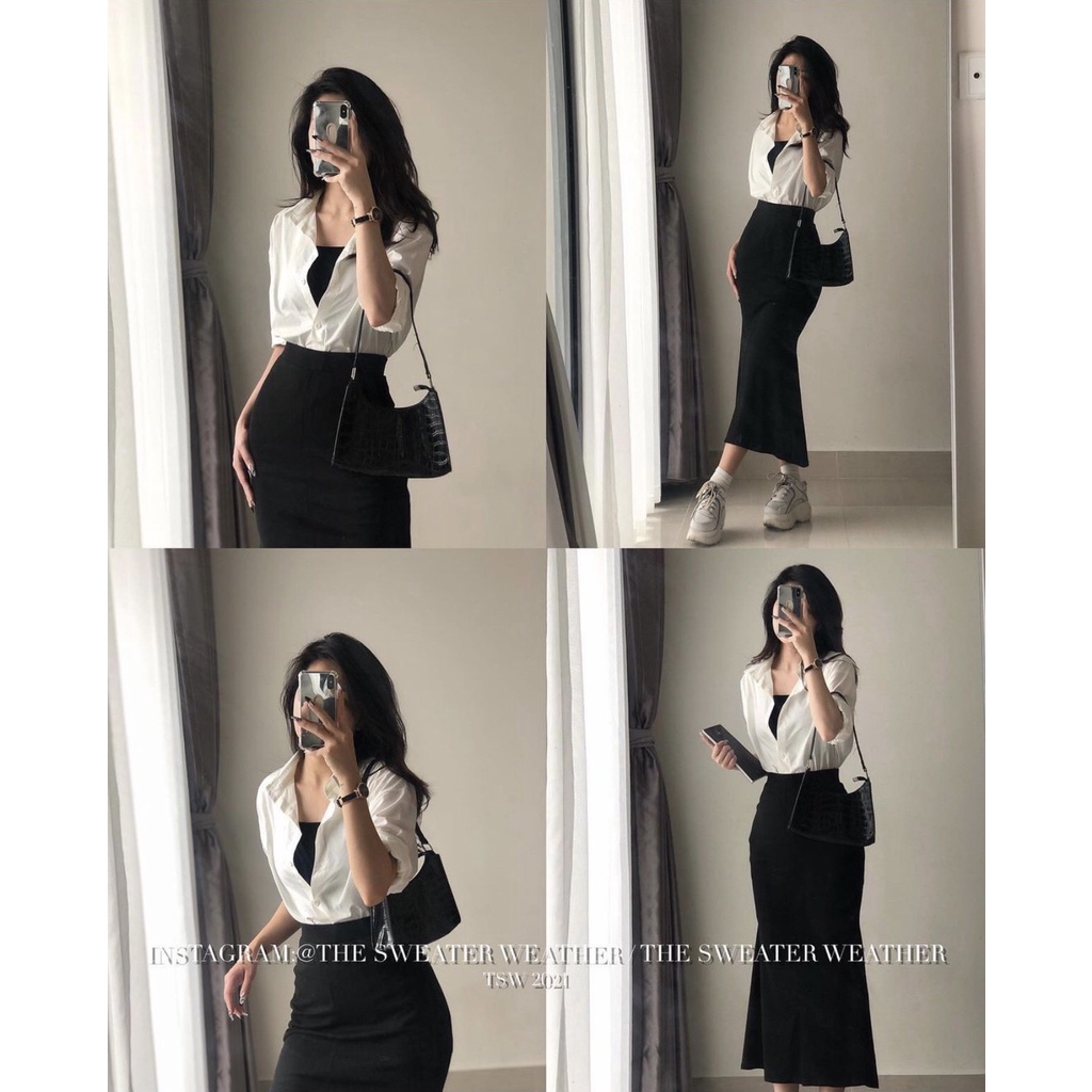 [Ảnh thật/Sẵn] Áo sơ mi trơn dài tay form rộng nhiều màu ulzzang