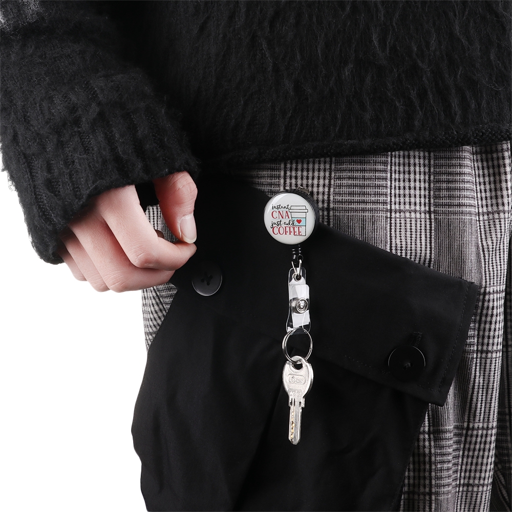 1 Kẹp Giữ Huy Hiệu Có Thể Thu Gọn Chống Thất Lạc Tiện Dụng Giá Đỡ