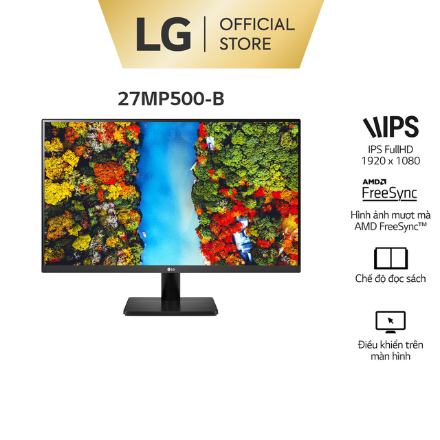 [Mã ELMALL1TR giảm 5% đơn 3TR] Màn Hình LG 27MP500-B 27'' IPS 75Hz FHD AMD FreeSync™ - Hàng Chính Hãng