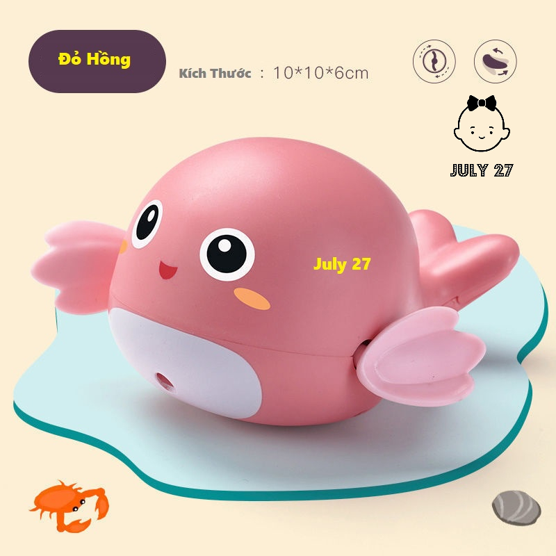 Cá Heo Bơi Lội, Đồ Chơi Thả Bồn Tắm, Cá Heo Bơi Vặn Cót Dễ Thương Cho Bé Yêu  - July 27