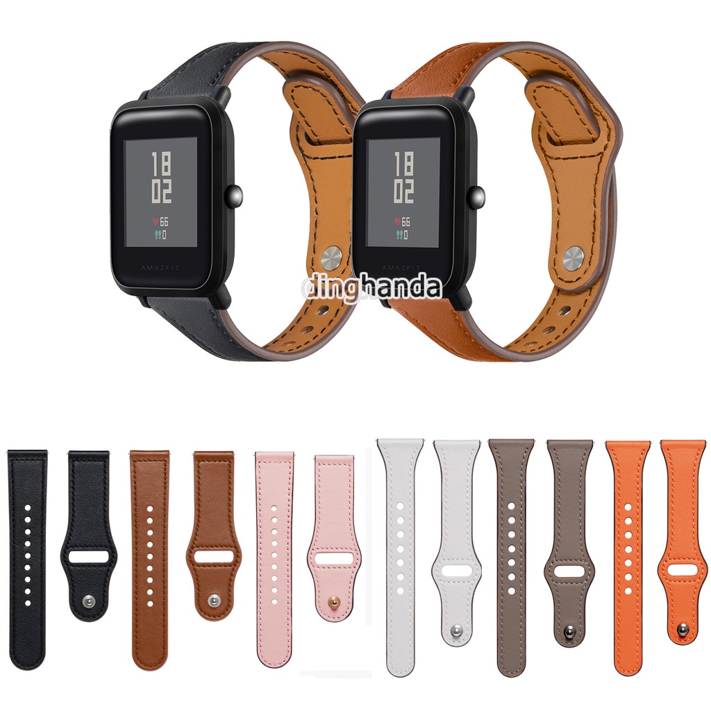 Dây Đeo Bằng Da Thật Cho Đồng Hồ Thông Minh Huami Amazfit Bip Lite Bip S U Bip 3 pro