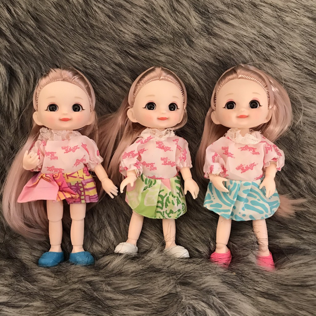 Búp Bê OB11_ Luli 12 Khớp 15 cm   - BJD 1/8 Mắt 3D Nude Mini Dolls 2020