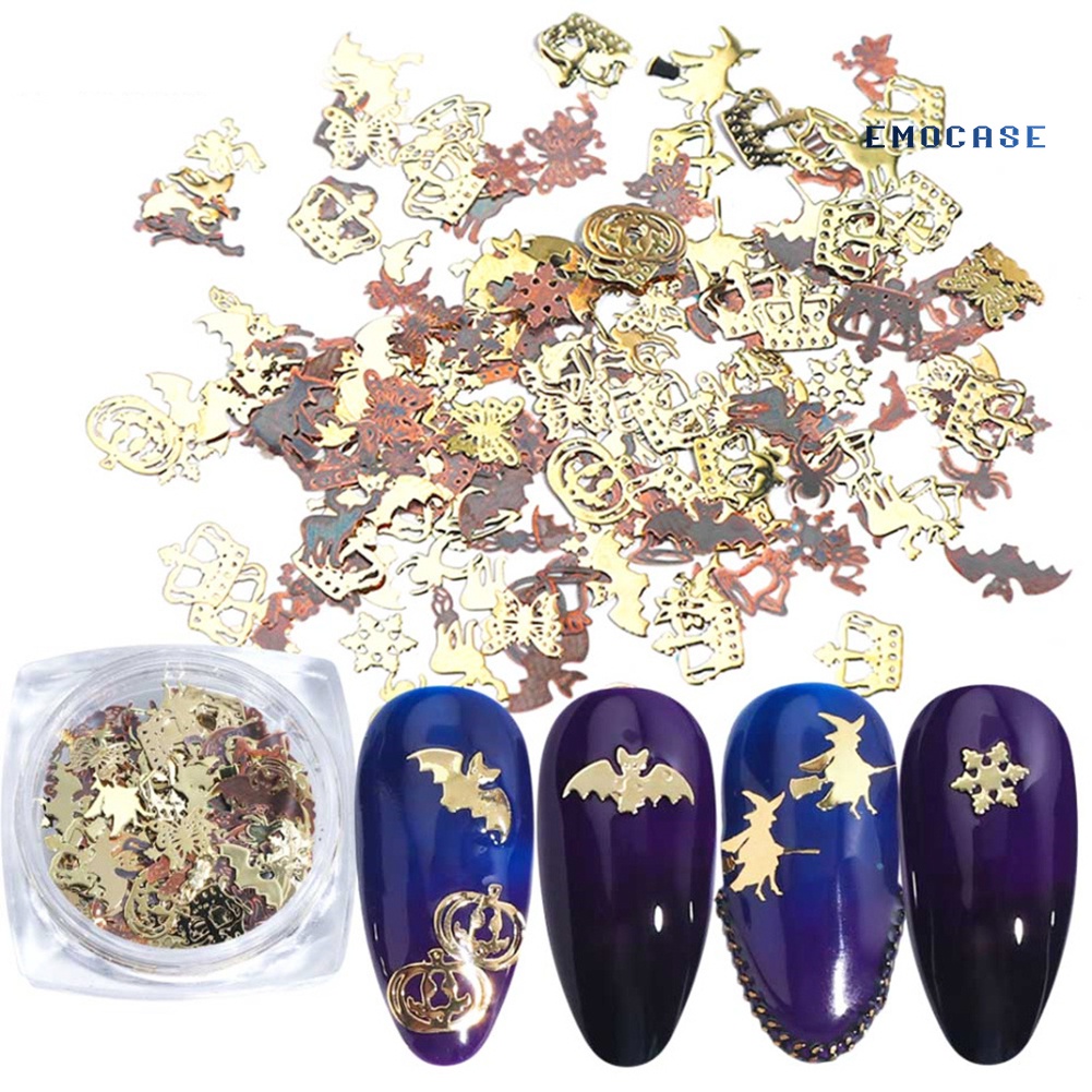 Set 120 Phụ Kiện Trang Trí Móng Tay 3D Chủ Đề Halloween Độc Đáo