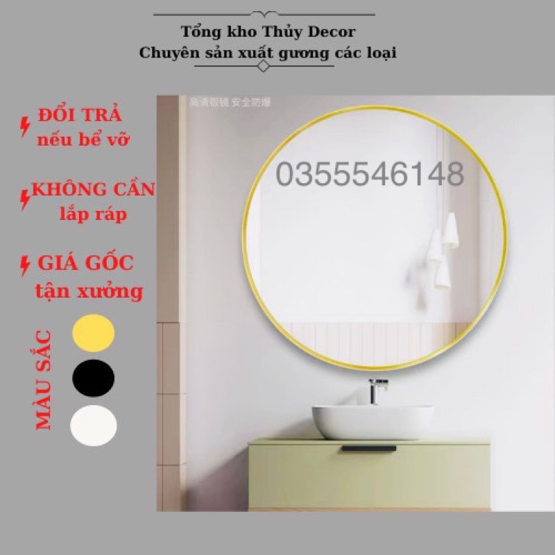 Gương phòng tắm ❌𝐇𝐚̀𝐧𝐠 𝐜𝐨́ 𝐬𝐚̆̃𝐧 ❌ gương treo tường VIP đẹp tinh xảo chống ố mốc