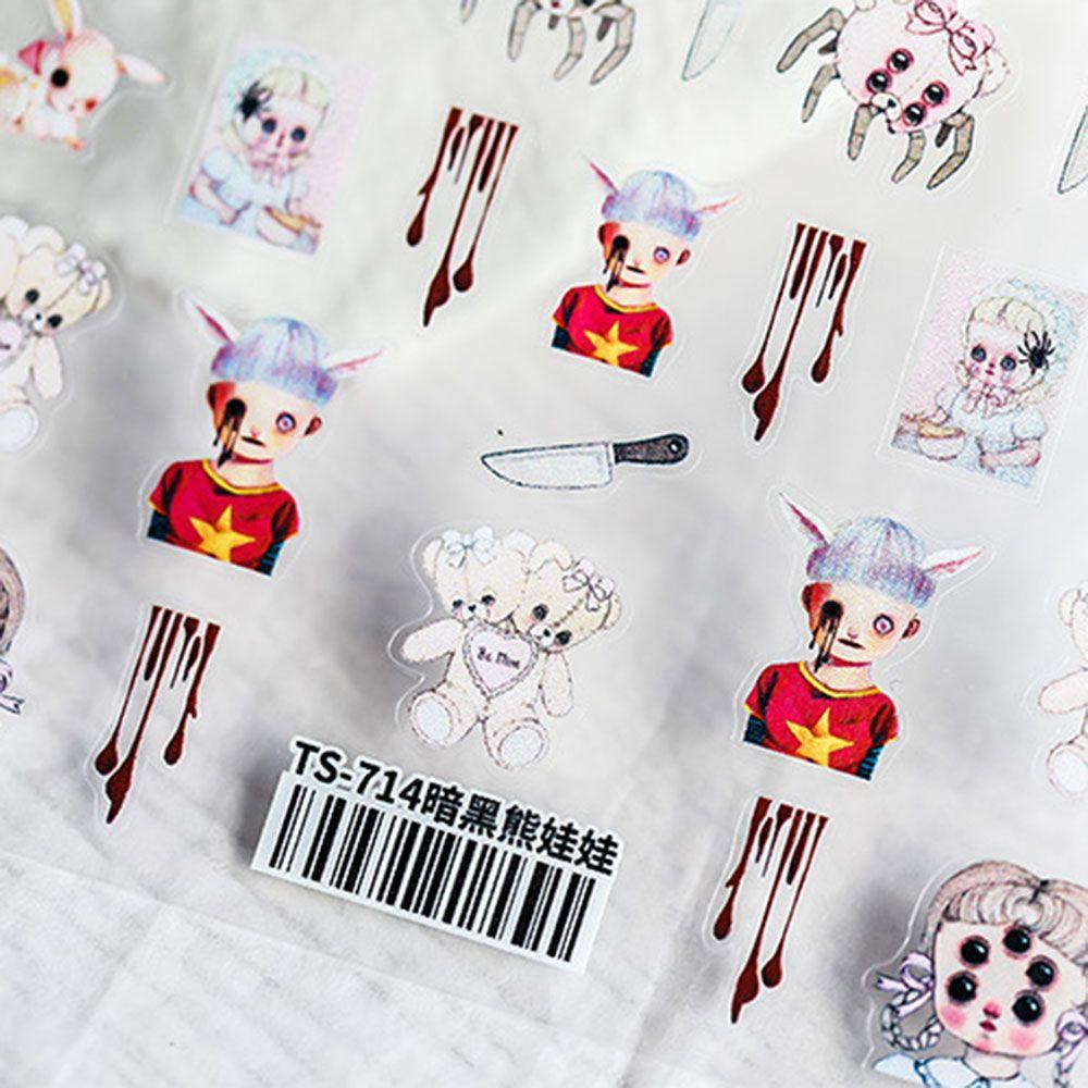 OCEANMAP Miếng Dán Trang Trí Móng Tay Hình Dơi Phong Cách Nhật Bản