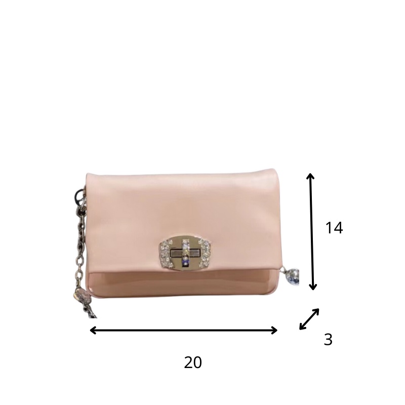 Túi Đeo Chéo Da Mềm Khóa Đính Đá Thời Trang Cidu CD56