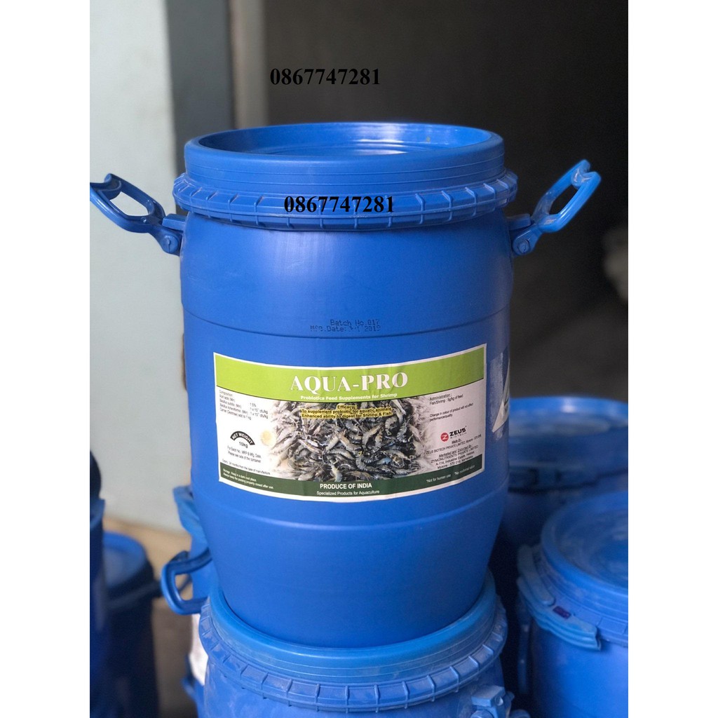 Quapro xuất xứ Ấn Độ (10kg/thùng) Bổ sung vi sinh vật có lợi, giúp cải thiện đường ruột tôm, cá, kích thích tôm cá ăn...