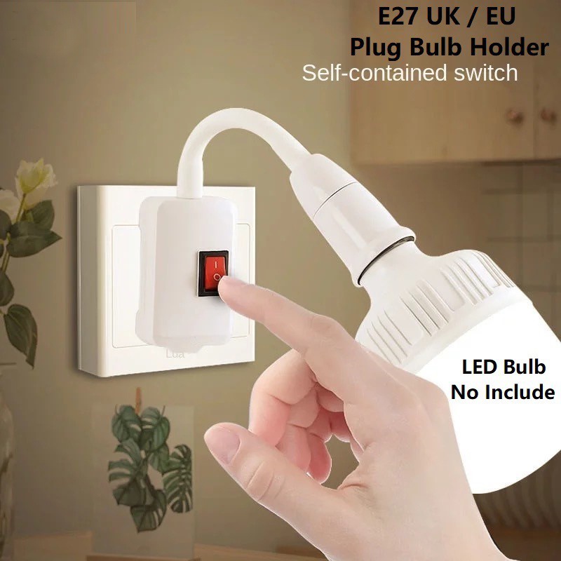 Giá Đỡ Bóng Đèn Chuyển Đổi Hai Phích Cắm E27 25cm / 110-220V E27 Dành Cho Gia Đình