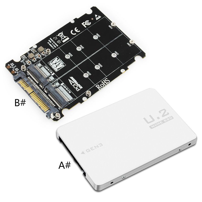 ✶☬Bộ Chuyển Đổi M.2 Ssd Sang U.2 2 Trong 1 Nvme Sata-Bus Ngff Pci-E Sff-8639 Pcie M2 Cho Máy Tính Bàn