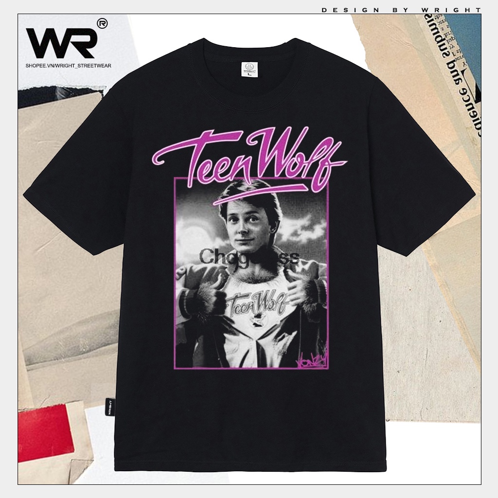 Áo thun Wright Teen Wolf phim Người sói Teen phong cách Âu Mỹ streetwear form rộng