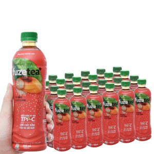 Thùng 24 Chai Trà Đào Hạt Chia 350ml